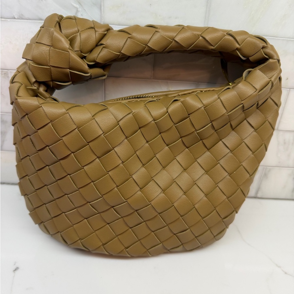 Woven Tan Handbag